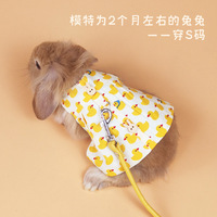 Pet Bunny Clothes królik rozwijana smycz zestaw oddychająca wycieczka królik rozwijana smycz małe szelki dla zwierząt smycze Bunny Pet 3